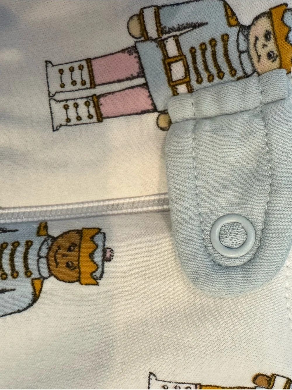 The Beaufort Bonnet Company White Footed One-Piece with Toy Soldier Print 2T GUC